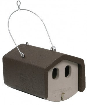 Schwegler Nischenbrüterhöhle 1N mit Schutz  - hochwertiger Holzbeton