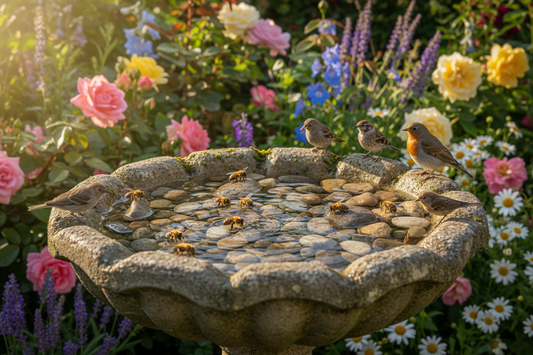 Durstige Bienen retten: Wie deine Vogeltränke mit einem simplen Trick zur Insekten-Oase wird