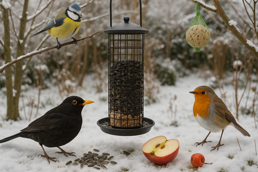 Welche Vogelarten besuchen deutsche Gärten im Winter am häufigsten?
