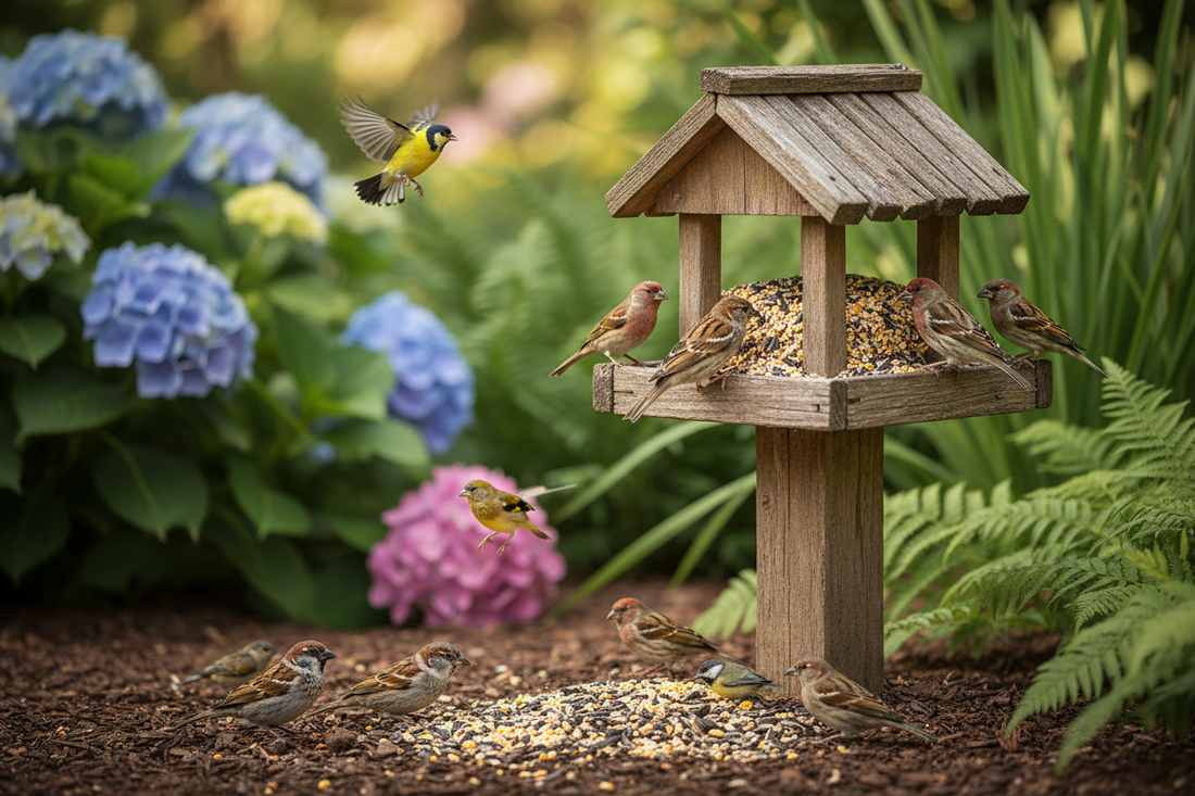 Warum werfen Vögel das Futter aus dem Haus auf den Boden? (Und wie du das stoppen kannst)