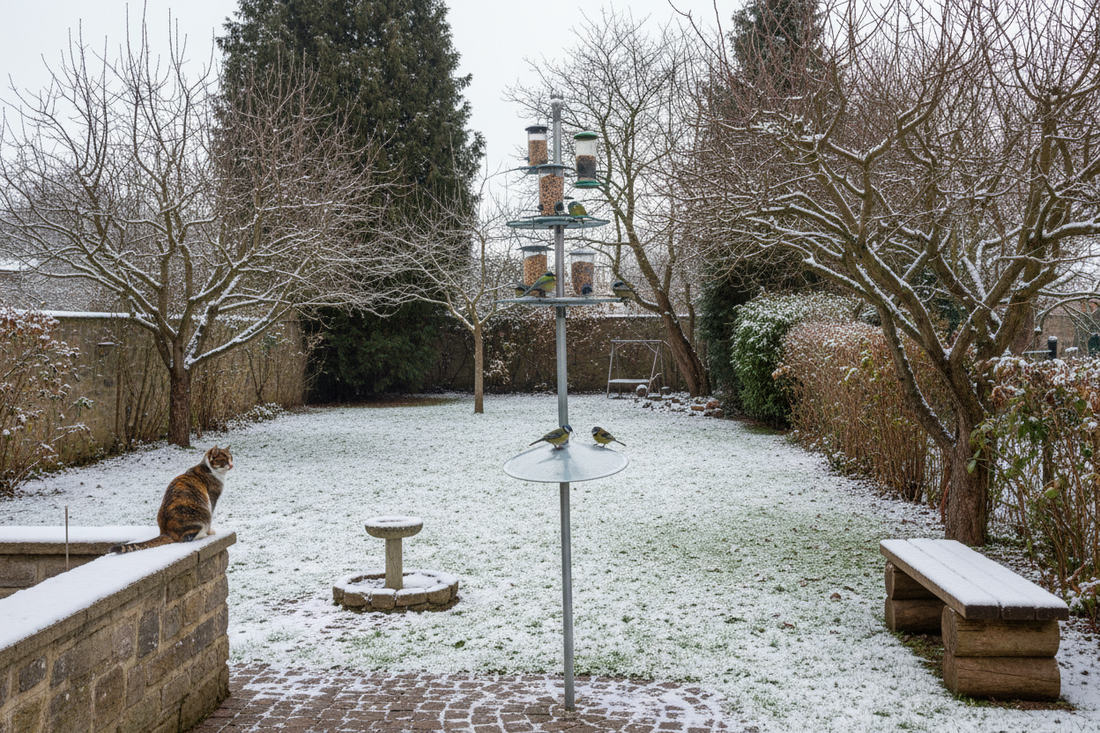 Vögel schützen vor Katzen: So machst du deinen Futterplatz sicher