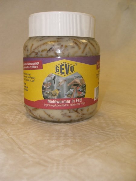 GEVO Mehlwürmer in Fett im Glas, 240g