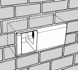 Schwegler Fassaden-Einbaukasten 1HE ohne Haltebügel