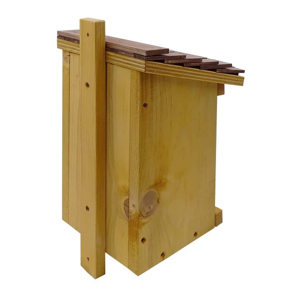 Holznistkasten aus hochwertigem Fichtenholz - ovales Flugloch